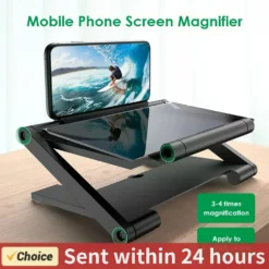 3D Screen Amplifier + HD Video Magnifier + 8 Inch Display + for Smartphone Users