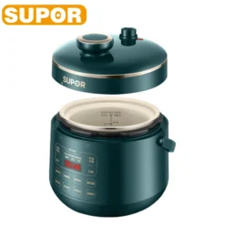 Electric Pressure and Rice Cooker with 2.3L Capacity and Stainless Steel Design for Home Cooking
