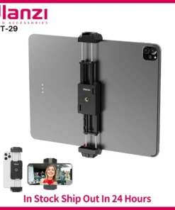 Ulanzi ST-29 Universal Tablet Tripod Mount Stand Phone Holder w Cold Shoe For iPhone iPad Air Pro Horizontal Vertical Shooting
