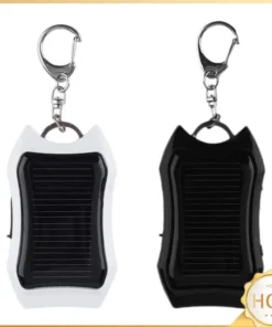 Solar Power Bank Keychain Charger 950mAh with LED Light