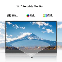 Alternative view of 14-Inch Portable Monitor with 1920x1080 Resolution at 60Hz for Laptops and Consoles
