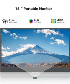 Alternative view of 14-Inch Portable Monitor - 1920x1080, 60Hz, 400cd/m² for Laptop, Xbox, PS4/5, Switch
