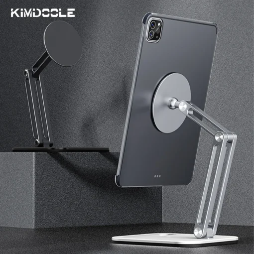 Artpowers Magnetic Tablet Holder for Desk - Metal Design Compatible with iPad Pro, Xiaomi, Samsung, and Huawei Tablets - Image 2