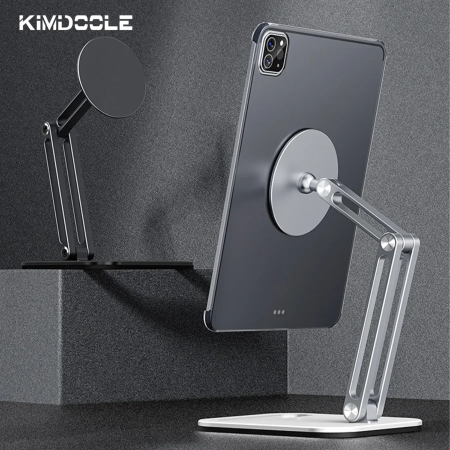Artpowers Metal Magnetic Tablet Holder for Desk - Compatible with iPad Pro, Xiaomi, Samsung, and Huawei Tablets - Image 2