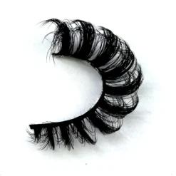 Alternative view of 3D natural cat eye fluffy eyelash extensions with wispy cross design for comic enthusiasts - 5 pairs
