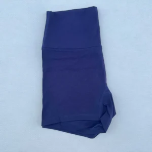 High Waist Breathable Yoga and Fitness Shorts for Women - Outdoor Jogging Leggings - Midnight Blue, S