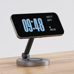 3-in-1 Magnetic Wireless Charging Stand with MagSafe for iPhone, Apple Watch, and AirPods