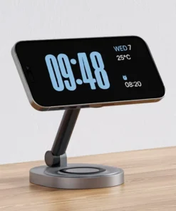 3-in-1 Magnetic Wireless Charging Stand for MagSafe iPhone, Apple Watch, and AirPods