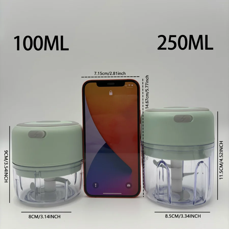 Mini Electric Garlic Chopper - 250ML Portable Vegetable Grinder - Image 3