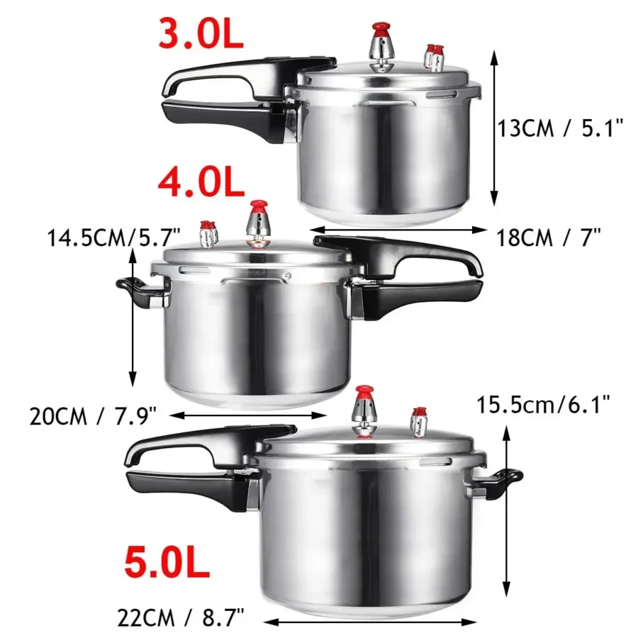 Stainless Steel Pressure Cooker - 18cm to 32cm, Energy-Saving, Safe for Electric and Gas Stoves - Image 6