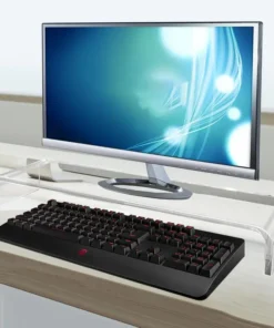 Alternative view of Acrylic Monitor Stand Riser Clear Computer Monitor Heighted Base Keyboard Laptop Bracket For Home Office Computer Accessories