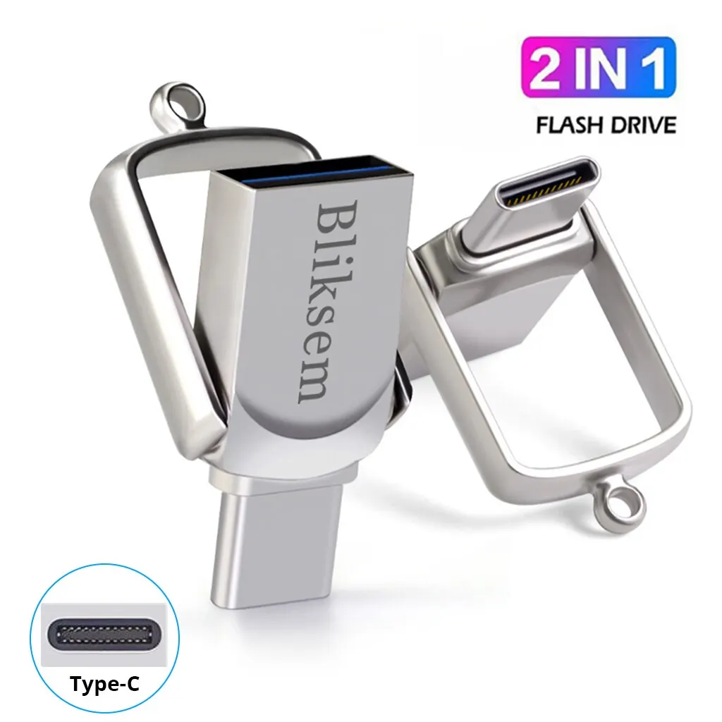 Bliksem 2-in-1 USB Flash Drive - 32GB, 64GB, 128GB - High-Speed Type-C and USB 2.0 Pen Drive