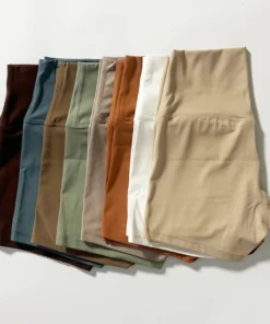 Women Sports Shorts High Waist Yoga Shorts Slim Fit Butt Lift Gym Running High Elastic Biker Shorts