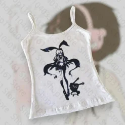 Vintage Y2K Baby Tee Crop Top with Grunge Style for Emo Girls Streetwear