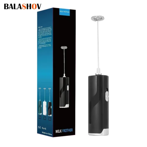 Electric Milk Frother – Wireless Handheld Coffee Whisk for Cappuccino & Eggs