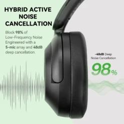 Alternative view of Oneodio A6 Bluetooth Headphones with Active Noise Cancelling and Microphone for Music Enthusiasts