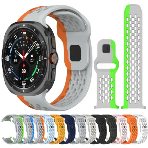 Silicone Strap Bracelet for Samsung Galaxy Watch Ultra 47mm with Marine Band Design - Image 6