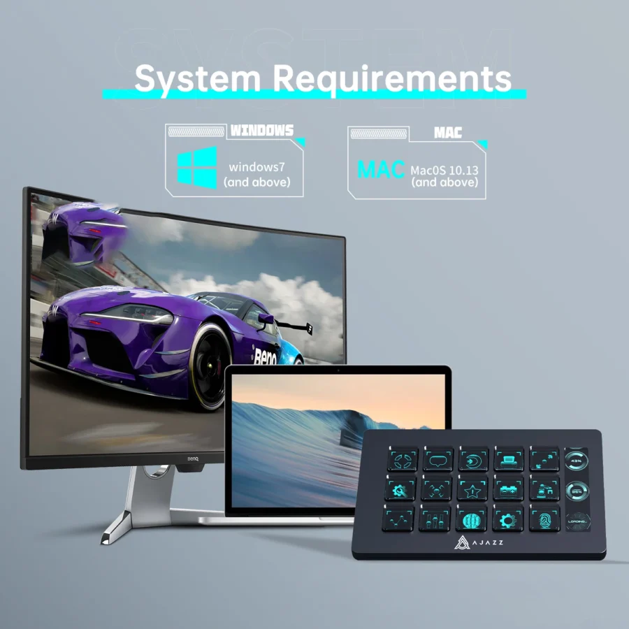 AJAZZ AKP153 Desktop Controller Steam Deck Desktop Intelligent Assistant Quick Mini Keyboard - Image 3