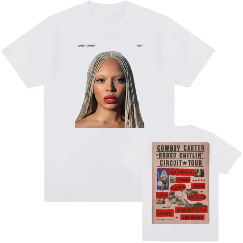 Beyoncé COWBOY CARTER TOUR T-shirt Summer Women Tshirts Short Sleeve O-neck Loose Tee-shirt Clothing Y2k Clothes Ladies Clothes