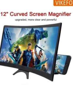 Phone Screen 3D HD Magnifier Movie Video Amplifier Holder Enlarger Screen Smart Phone Magnifying Curved Screen 12 Inch