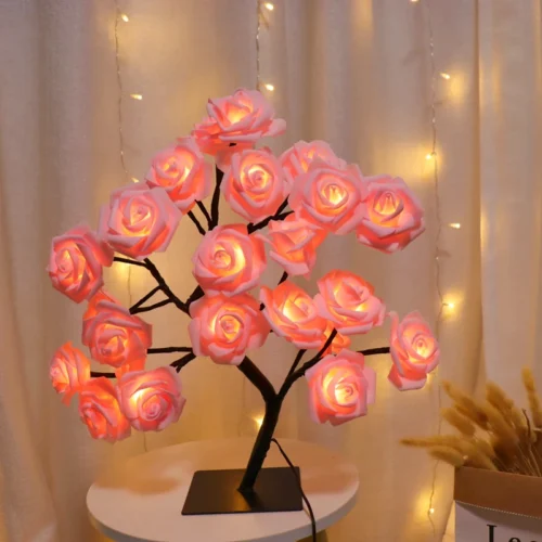 Alternative view of 36LED/108LED Table Lamp, Rose Light String, Tree Night Lights, USB Powered Lighting, for Girls Lover Party Camping Summer Decor