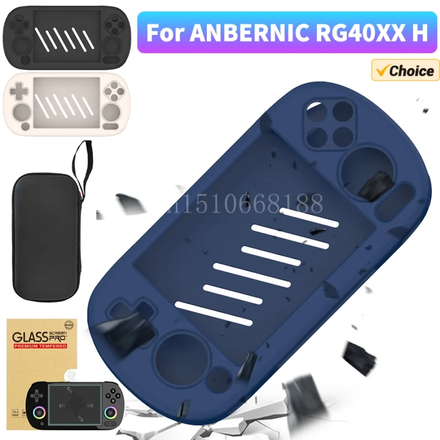 For ANBERNIC RG40XX H Game Console Silicone Case Shockproof Protector Shell Sleeve Lanyard for Anbernic RG40XXH Game Accessories - Image 2