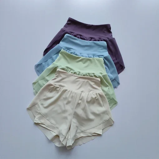 High-Waisted Sports Shorts with Breathable Mesh and Quick-Dry Features for Women Fitness and Yoga - Image 3