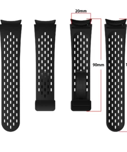 Alternative view of Silicone Strap for Samsung Galaxy Watch 7 6 5 4 40mm 44mm 5 Pro 45mm Magnetic Buckle Band 6 Classic 43mm 47mm No Gaps Bracelet