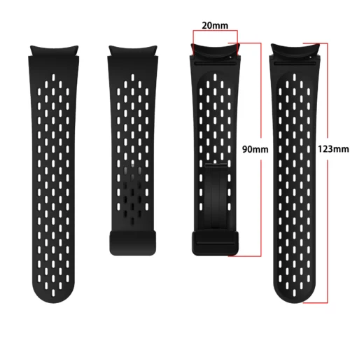 Alternative view of Silicone Strap for Samsung Galaxy Watch 7 6 5 4 40mm 44mm 5 Pro 45mm Magnetic Buckle Band 6 Classic 43mm 47mm No Gaps Bracelet