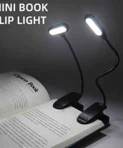 Mini Book Clip Light Battery Powered Book Light Eye Protection Reading Lamp Portable Small Desk Lamp for Bedroom Study Readers