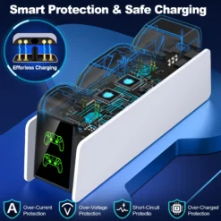 Alternative view of Dual Fast Charger Stand for PS5 DualSense Controllers with Wireless Capability