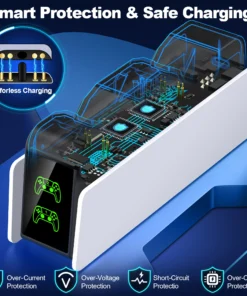 Alternative view of Dual Fast Charger for PS5 Wireless Controller Stand for Sony PlayStation 5 Gamepad DualSense controller Charging Base