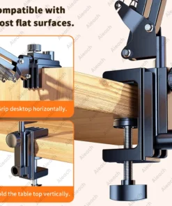 Alternative view of Tablet Holder for Bed with 90cm Metal Arm - 360° Rotating Stand for 4.5-12.9 Inch Devices