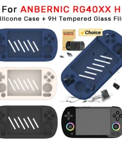 For ANBERNIC RG40XX H Game Console Silicone Case Shockproof Protector Shell Sleeve with Lanyard for Anbernic RG40XX H