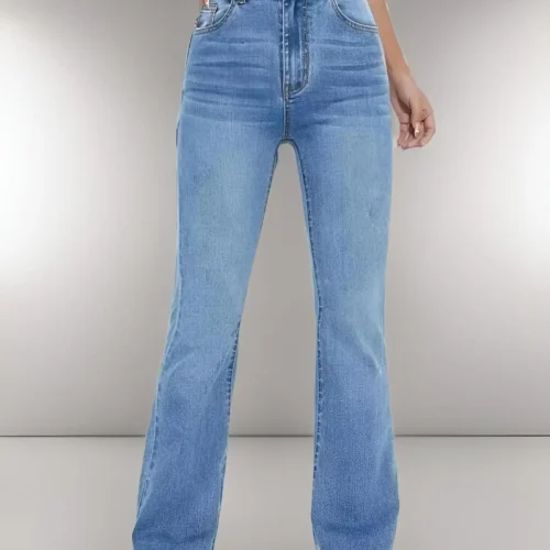 Alternative view of Women's High-Waisted Slimming Denim Jeans - Casual Versatile Style