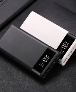 Alternative view of 18650 Battery Power Bank Case, 20,000mAh, 5V 2.1A, LCD Display, White