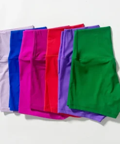 Alternative view of Women Sports Shorts High Waist Yoga Shorts Slim Fit Butt Lift Gym Running High Elastic Biker Shorts