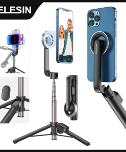 TELESIN Magnetic Selfie Stick Tripod with Remote For Cellphone For iPhone 16 15 14 13 12 Pro Max For HUAWEI XIAOMI SAMSUNG