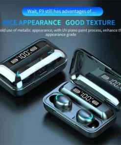 F9 Wireless Bluetooth Earbuds with Digital Display and Charging Case