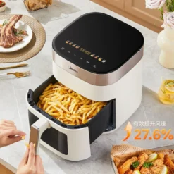 Alternative view of Midea 6.5L Air Fryer with Smart Touch Control and Visual Display for Health-Conscious Cooking