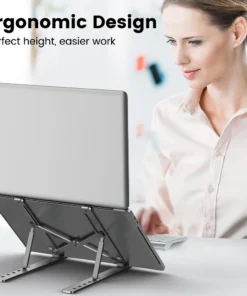 Alternative view of Adjustable Aluminum Laptop Stand - Portable Cooling Holder for MacBook and Lenovo