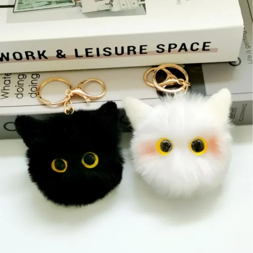 Plush Keychain with Kawaii Kitten Design for Cat Lovers - Image 6