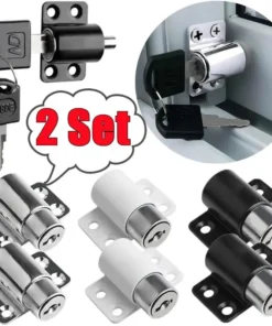 Sliding Door Window Locks Set with Keys - Child Safety and Anti-Theft Security