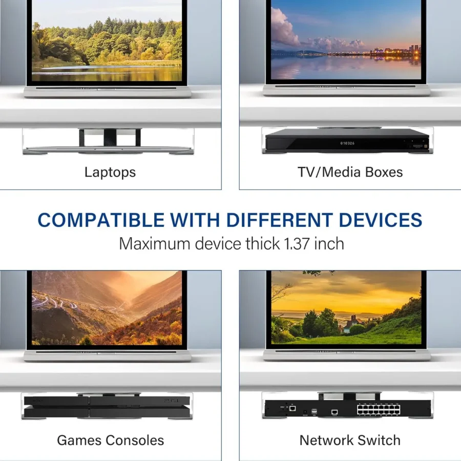 Under Desk Laptop Mount with Anti-Scratch Silicone Shelf - Image 5
