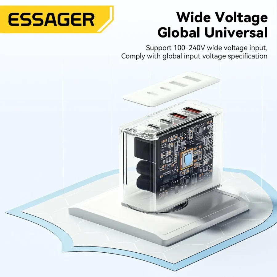 Essager 100W GaN USB-C Fast Charger for iPhone, Xiaomi, and MacBook - Image 6