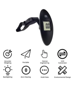 Alternative view of 40kg/100g Portable Luggage Scale High Precision Travel Digital Hanging Scales With Webbing belt LCD Digital Electronic Luggage