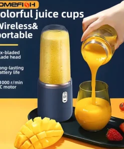 Portable 400ml Electric Juicer and Smoothie Blender - USB Rechargeable, Ideal for Fruits and Citrus