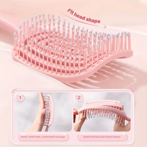Volumizing Detangling Hair Massage Comb with Hollowed-Out Design for Hair Styling Wigs - Image 4