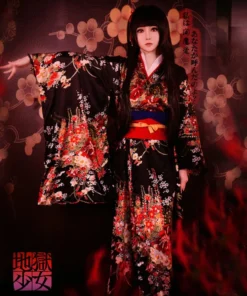 Yukata Women's Traditional Japanese Kimono Dress for Photography and Parties