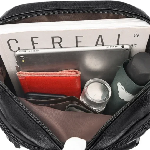 Leather Vintage Backpack with Large Capacity for Women - School and Travel Rucksack - Image 5